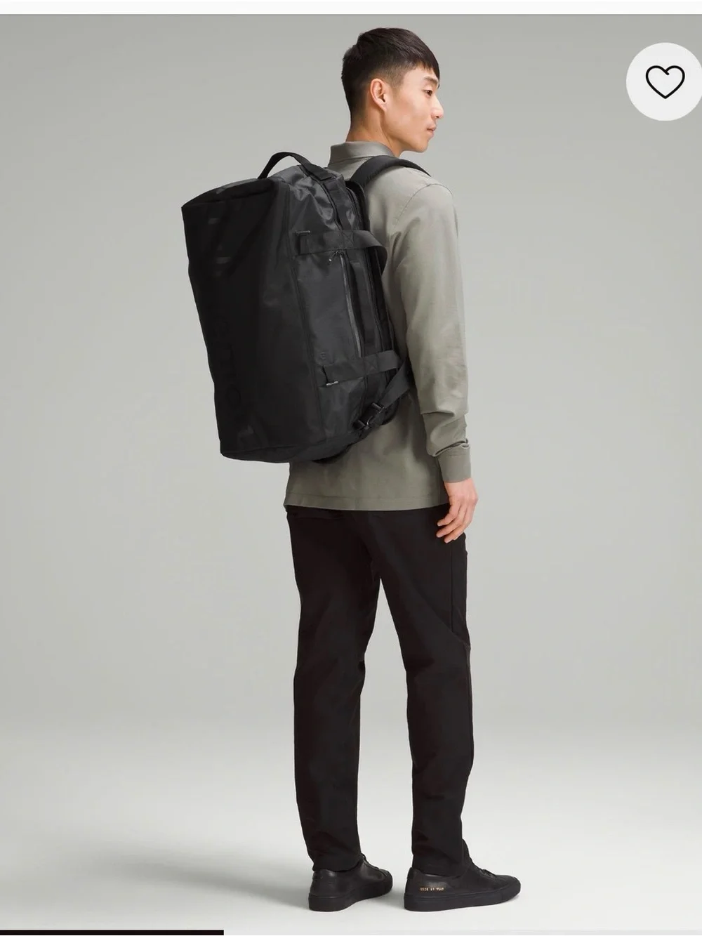 lululemon athletica Black Duffel with Subtle Logo